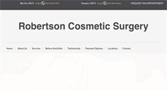 Desktop Screenshot of drrobertsoncosmeticsurgery.com