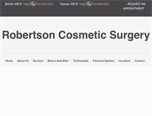 Tablet Screenshot of drrobertsoncosmeticsurgery.com